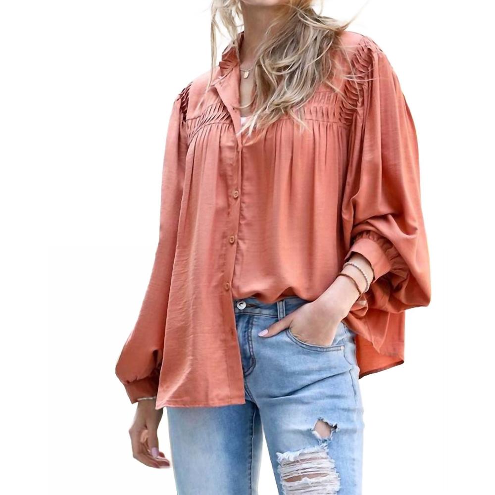 NEW MAZIK penolope top in rust